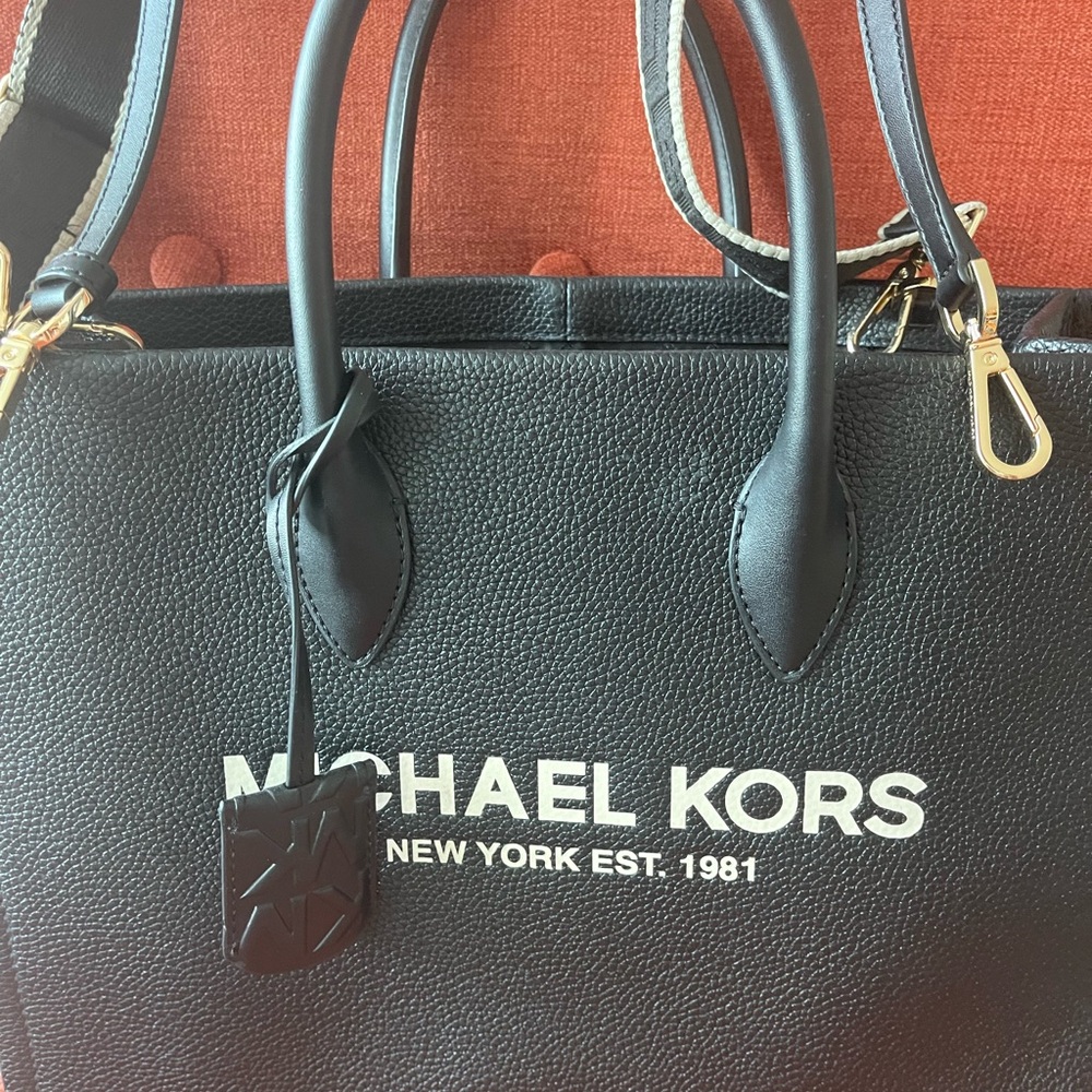 Michael Kors Black Textured Tote